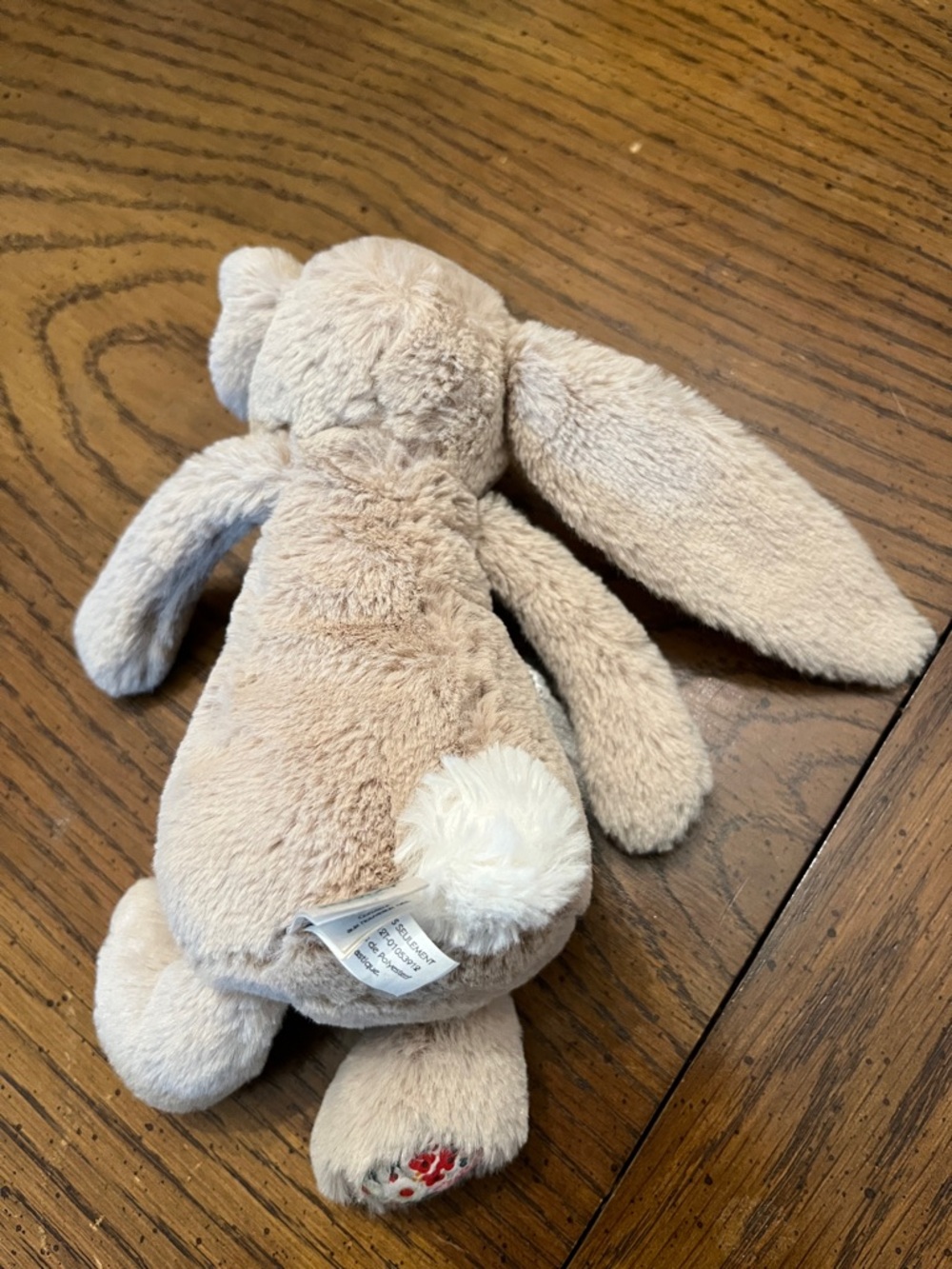Jellycat Small Blossom Beige Bunny with Floral Ear & Paw Details - Picture 10 of 15